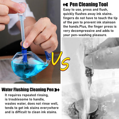 Fountain Pen Cleaning Kit,New Efficient Pen Nibs Cleaner,Suitable for Cleaning Fountain Parker,Lamy,Platinum,Sailor,Pilot-4.9mm