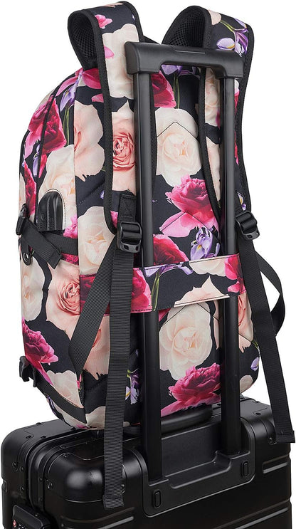 Tzowla Laptop Travel Slim School Backpack Water Resistant Anti-Theft Bag with USB Charging Port and Lock 15.6 Inch Computer Business Backpacks for Men Women College Student Gift,Bookbag Casual Daypack