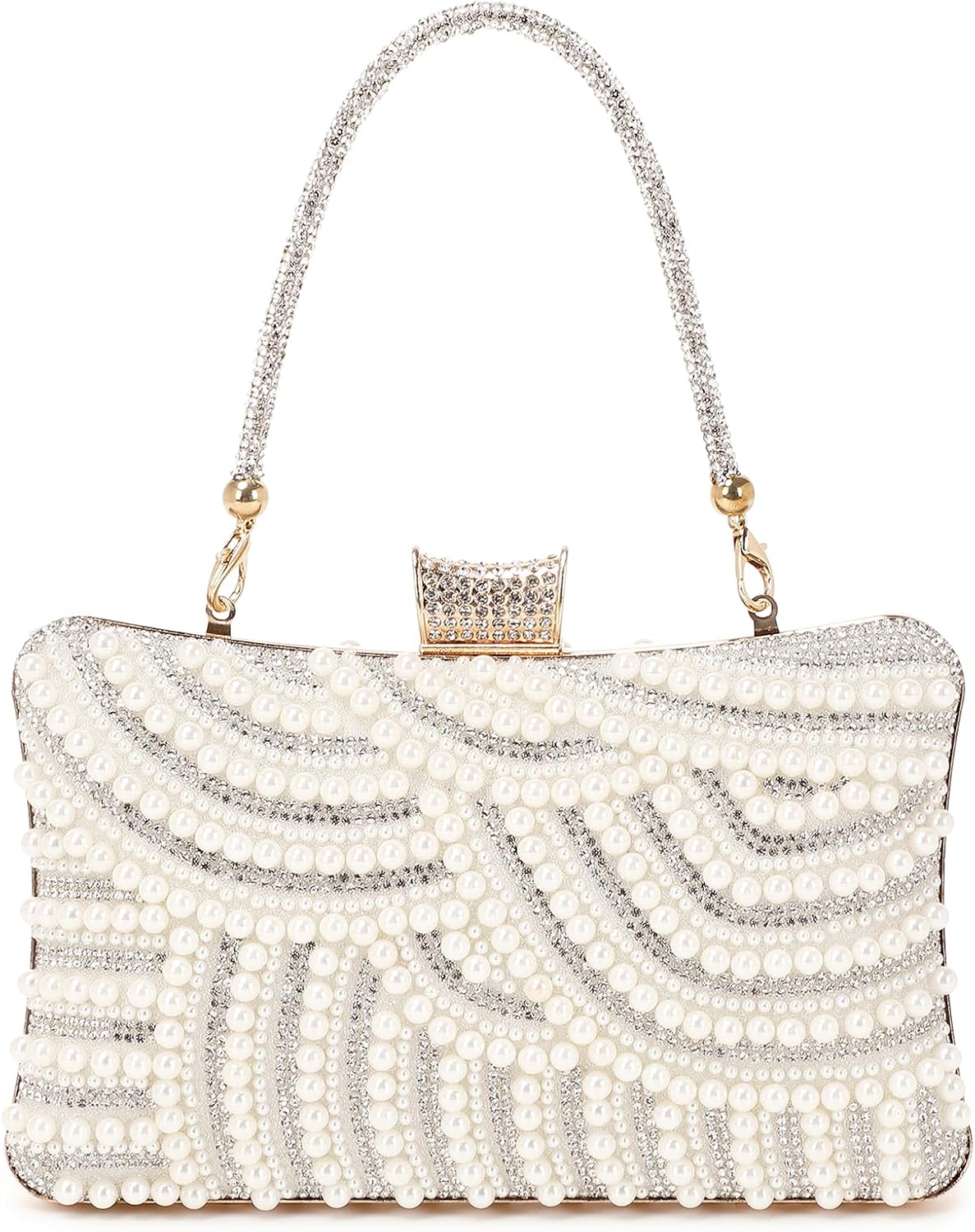 Women's Evening Handbags Pearl Clutch Purse Beaded bag Bridal Clutch wedding Purse