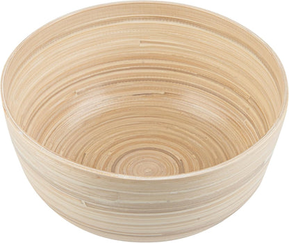 Restaurantware-Bambuddha 51 Ounce Extra Large Salad Bowl, 1 Heavy-Duty Round Salad Bowl - Sustainable, Reusable, Blue Bamboo Serving Dish, for Serving Salads, Fruits, and Appetizers