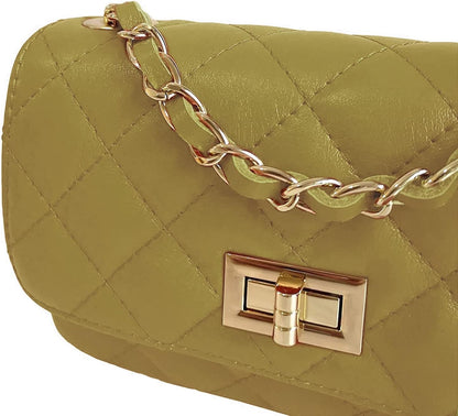 MamaMilano Women/Girls Italian Handmade Genuine Leather Cleo Shoulder Bag/Purse/HandBag/Totebag with Shoulder Strap