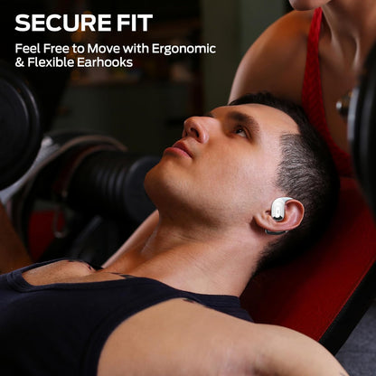 Monster Open Ear AC317 Headphones, Bluetooth 5.4 Wireless Headphones with Stereo Sound, 24H Playback, Crystal Clear Calls, Type-C Charging, Touch Control, Sweat Resistant Open Ear Wireless Earbuds