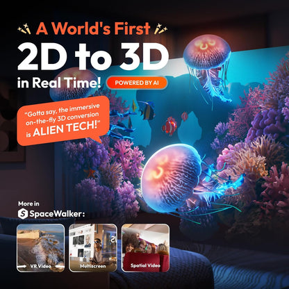 VITURE Pro XR/AR Glasses — 135" 120Hz 1000Nits UltraClarity Display, Harman Audio, Myopia Adjustments, Electrochromic Film, Video Glasses for iPhone 16/15/Android/Mac/PC/Steam Deck/Gaming Consoles