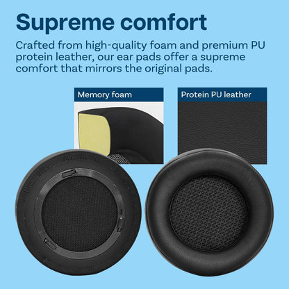 Ear Pads Replacement for Corsair Virtuoso RGB Wireless/RGB Wireless XT/RGB Wireless SE Gaming Headset by MMOBIEL - Protein PU Ear Pad Cushions - Noise Isolation Earpads Replacement – Black