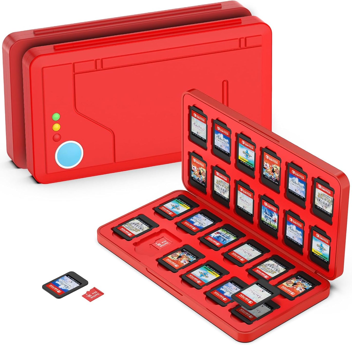 GeeRic 24 Slot Game Card Storage Case Compatible with Switch, Portable Game Card Storage Cartridge with Switch, Games Cartridges & Slot