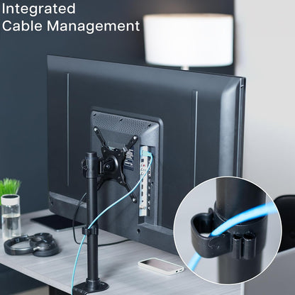 VIVO Ultra Wide TV Desk Mount for up to 55 inch Screens Weighing 29.9kg, Full Motion Height Adjustable Single Television Stand, Black, STAND-V155C