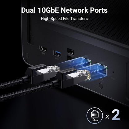 UGREEN NASync DXP4800 4-Bay Desktop NAS, Auto Backup Phones/PCs Private Cloud Storage for Home & Office, Intel N100 Quad-core CPU, 8GB DDR5 RAM, 32G eMMC, 2 * 2.5GbE, Dual M.2 Slots, 4K HDMI(Diskless)