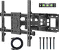 BONTEC Full Motion TV Wall Mount for 37-84 Inch LED LCD OLED Flat Curved TVs, Swivel Tilt Articulating Dual Arm TV Mount Bracket Holds up to 132lbs, Max VESA 600x400mm, Easy Installation