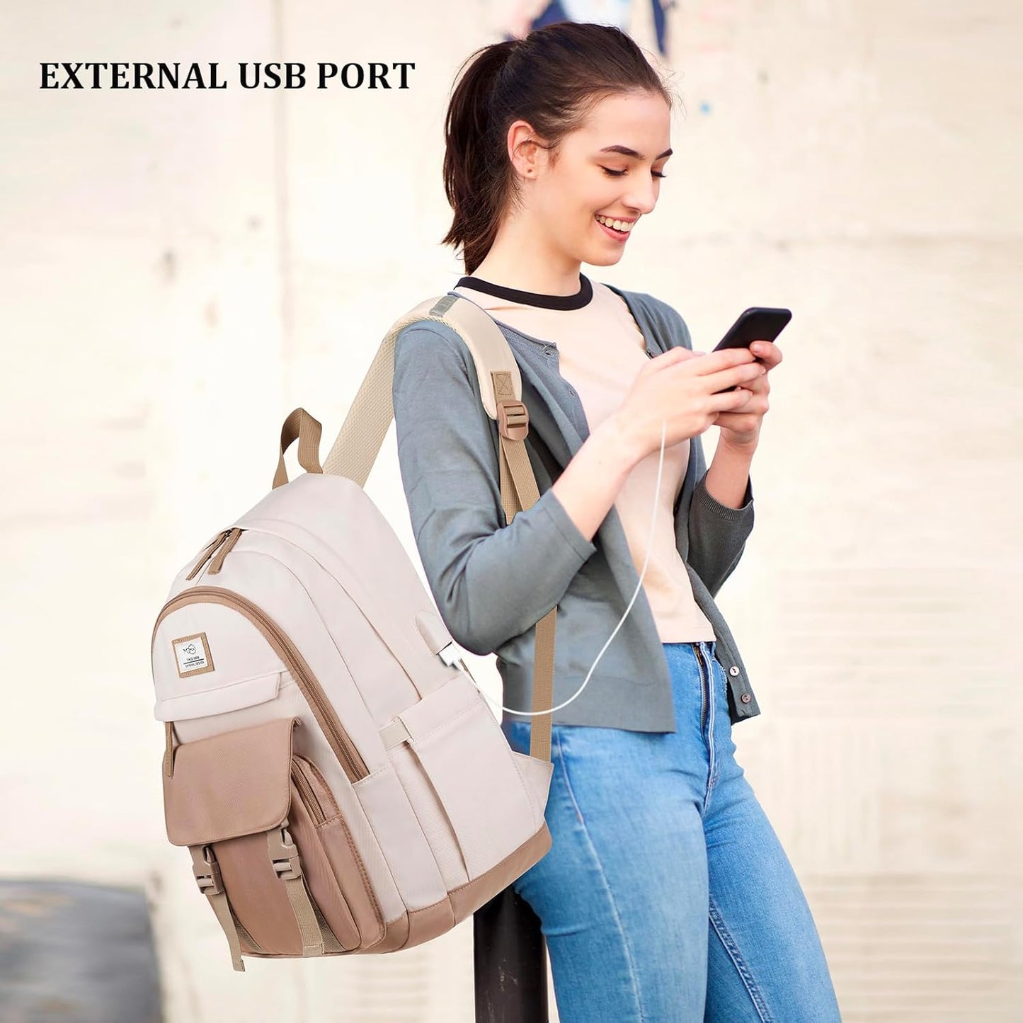 MOMUVO Backpacks for Teen Girls Women,School Backpack Cute College Laptop Backpack Bookbag for Students