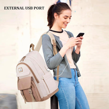 MOMUVO Backpacks for Teen Girls Women,School Backpack Cute College Laptop Backpack Bookbag for Students