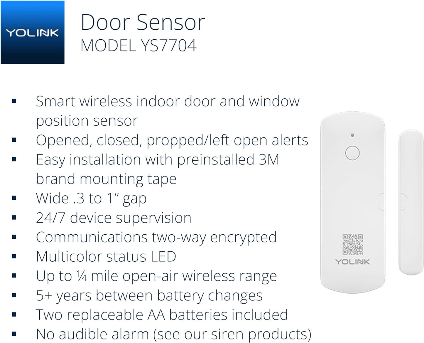 YoLink Smart Home Starter Kit: 4 Door/Window Sensors & Hub Kit, Compatible with Alexa, IFTTT, App for Remote Monitoring, Control and Alerts, Door Still Open (Door Left Open) Alerts
