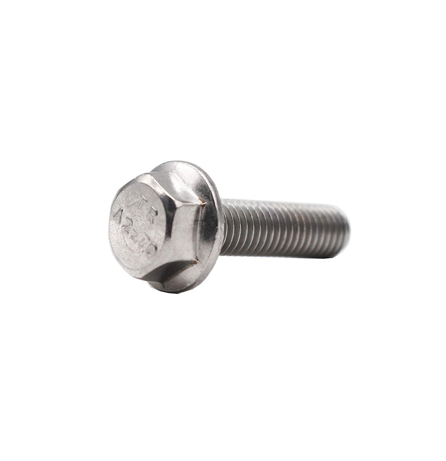 binifiMux 4pcs M10-1.25 x 70mm Serrated Flanged Hex Bolts Flange Hexagon Screws, Stainless Steel 18-8 (304), Plain Finish, DIN 6921