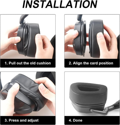 Replacement Ear Pads Cushions for Corsair Void/Void Pro/Pro RGB/RGB SE/Elite/Surround Wired & Wireless Gaming Headsets (Cooling-Gel & Noise Isolation Foam)