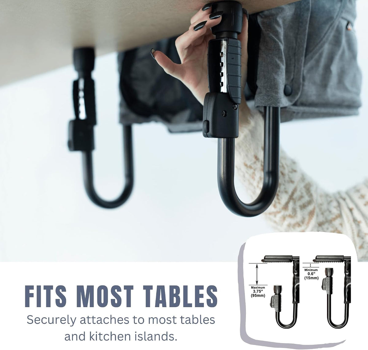 guzzie+Guss Perch Clip On Table Chair – Easy and Secure Setup for Travel (Including Restaurants, Picnics), at Home (Kitchen Islands, Dining Tables) with Machine Washable Fabric, Tropical Green