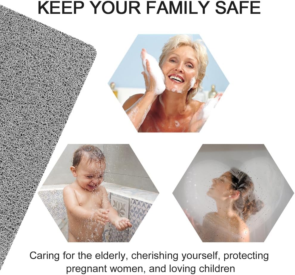 Loofah Mats for Shower, Non Slip | Quick Drying | Soft on Your Feet | Soft Textured Shower Mat Bath Mat Bathtub Mat Massage Mat Loofah Mat for Bathroom,Shower Tub or Wet Areas
