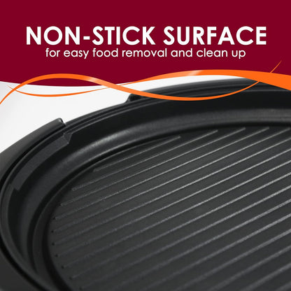 Elite Gourmet EMG6505G Smokeless Indoor Electric BBQ Grill with Glass Lid, Dishwasher Safe, PFOA-Free Nonstick, AdjCatable Temperature, Fast Heat Up, Low-Fat Meals Easy to Clean Design