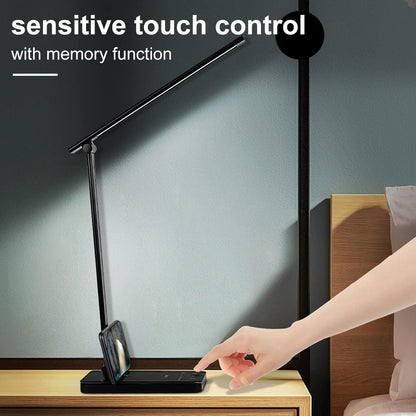 Semlos LED Desk Lamp for Home Office, Eye-Caring Table Light, 25 Lighting Modes, 45 Min Auto Timer, Touch Control, Dimmable, White