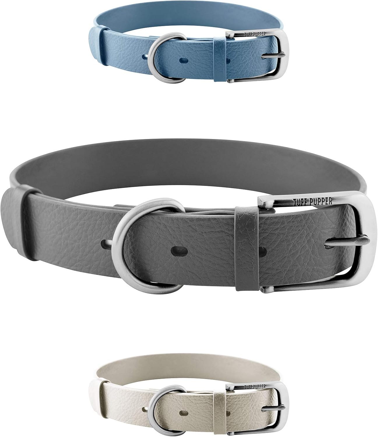 Tuff Pupper Classic Heavy Duty Dog Collar | 10x Stronger Than Leather | 100% Waterproof & Odor Proof Dog Collar | Tough Rust-Proof All Metal Hardware