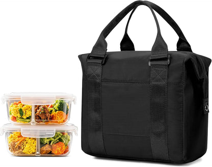 Lunch Bag Insulated Lunch Box Leakproof Lunch Tote Bags for Women Men,Portable Thermal Cooler Bag Lunch Containers with Shoulder Strap for Work, Family, Picnic, School, Outdoor,BBQ C2-Pinkpurple
