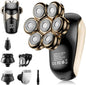 SHPAVVER Head Shavers for Bald Men: 5-in-1 Detachable Electric Bald Razor-IPX7 Waterproof Wet/Dry Shaving-Rechargeable 7D Rotary Shaver Grooming Kit-LED Display & Type-C Charge