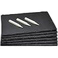 4 Pcs 11 x 11 Inch Round Slate Cheese Boards Black Stone Plates Charcuterie Boards Serving Tray Display Chalkboard with Soapstone Chalk Platter Display Chalkboard for Meats Appetizers Dried Fruits