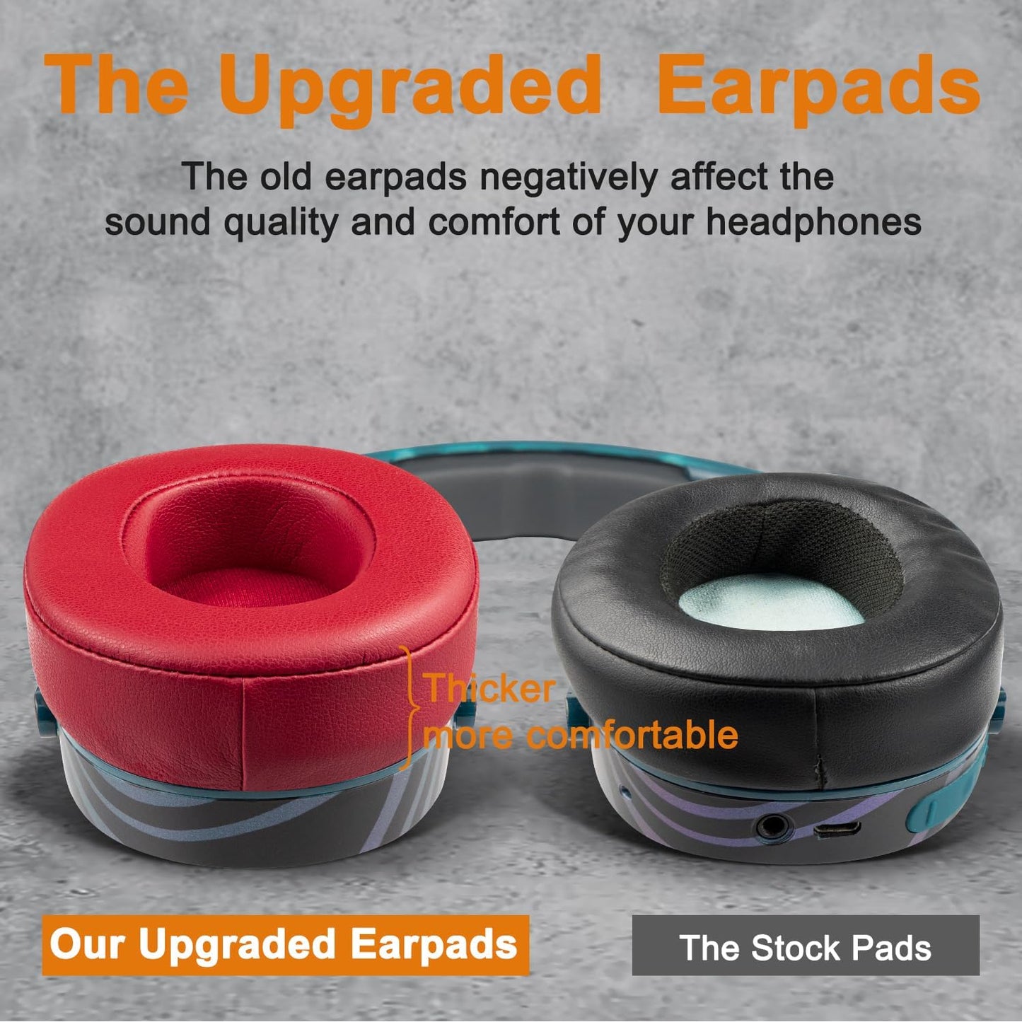 SOULWIT Replacement Earpads for Skullcandy Hesh 3/ANC/Evo & Crusher Wireless/ANC/Evo & Venue ANC Over-Ear Headphones, Ear Pads Cushions with Noise Isolation Foam - Hesh3 PL Black