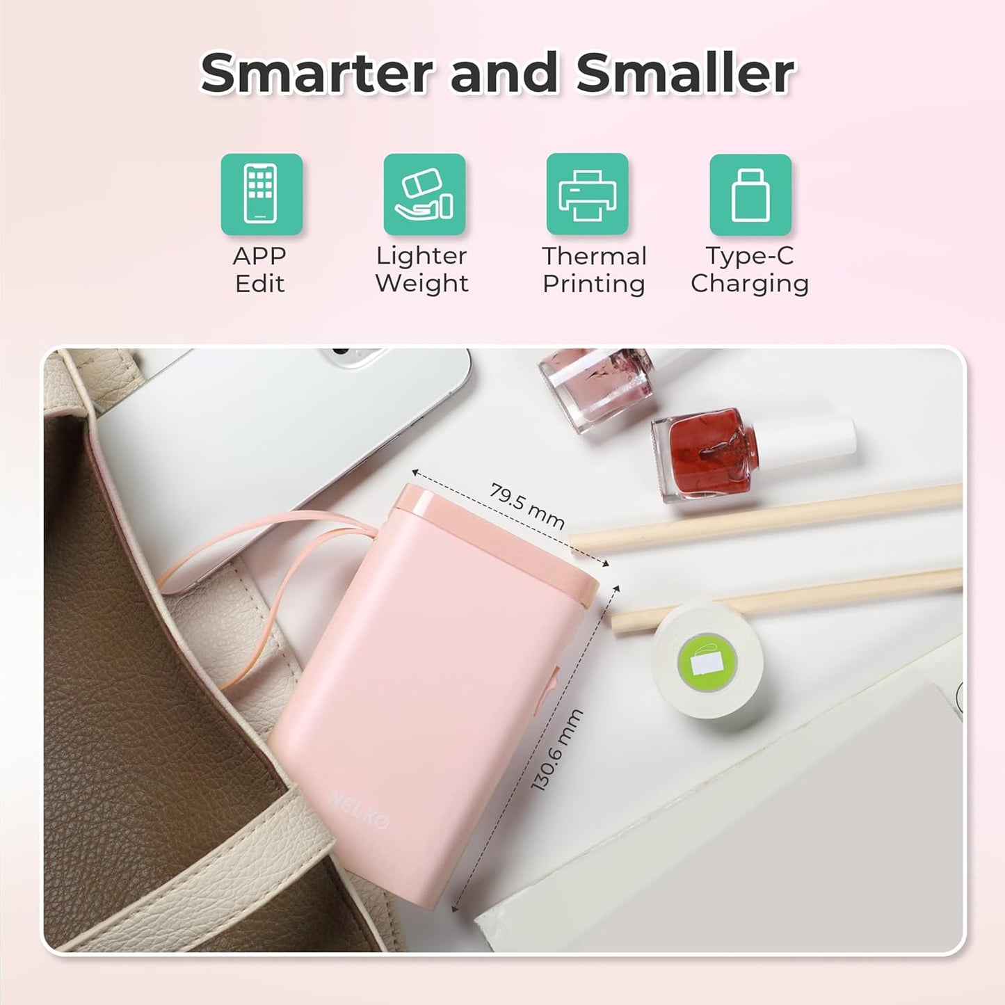 Label Maker Machine with Tape, P21 Portable Bluetooth Label Printer, Wireless Built-in Cutter Sticker Maker Mini Label Makers with Multiple Templates for Organizing Storage Office Home, Black