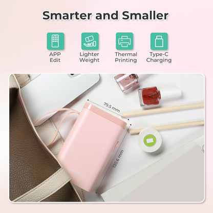 Label Maker Machine with Tape, P21 Portable Bluetooth Label Printer, Wireless Built-in Cutter Sticker Maker Mini Label Makers with Multiple Templates for Organizing Storage Office Home, Black