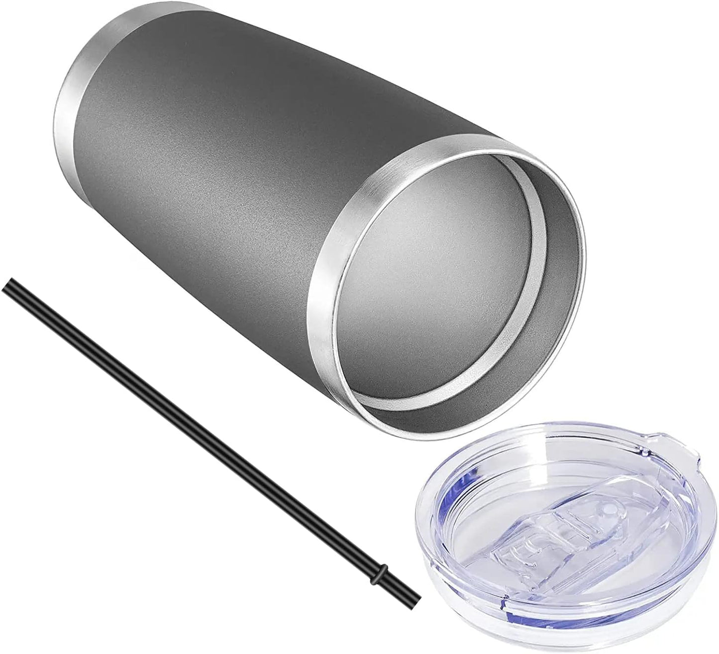 VEGOND 20oz Tumbler with Lid and Straw Stainless Steel Tumbler Cup Bulk Vacuum Insulated Double Wall Travel Coffee Mug Powder Coated Coffee Cup (Bluish Violet 6 Pack)