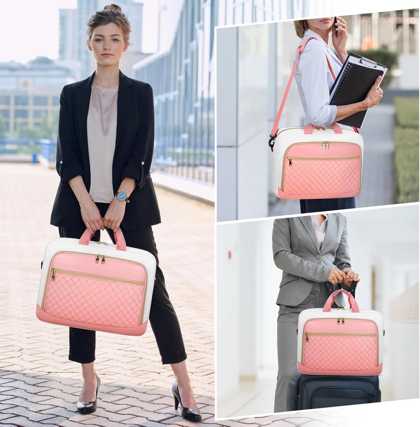 Laptop Bag 17 Inch Laptop Briefcase for Women Waterproof Computer Messenger Bag Professional Laptop Case for Business Work - PuriLite