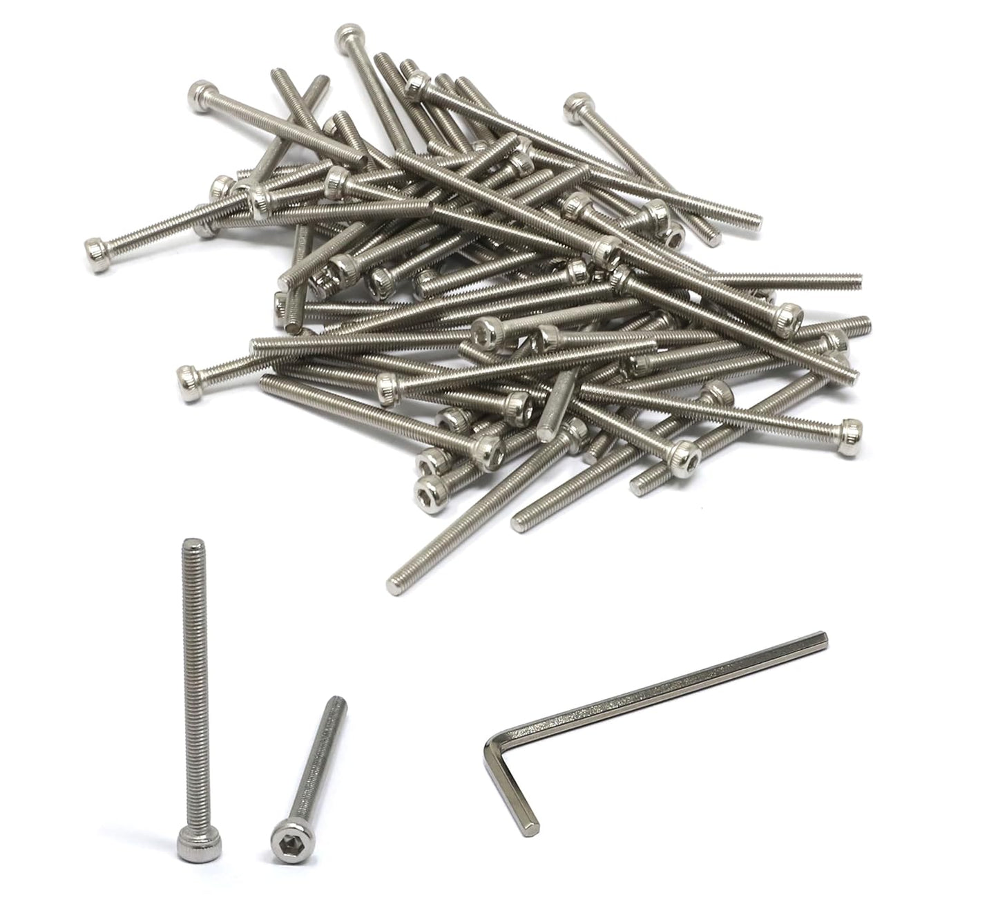 iexcell 25 Pcs M6 x 20mm Thread Pitch 1 mm Stainless Steel 304 Hex Socket Head Cap Screws Bolts Kit