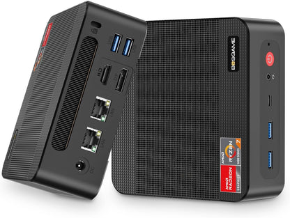BOSGAME Mini PC P4, Desktop Computers Ryzen 7 5825U PC, Dual LAN Mini Gaming PC,16GB DDR4 RAM, 512GB NVMe SSD, 4K Triple Display, Wi-Fi 6E, Bluetooth 5.2