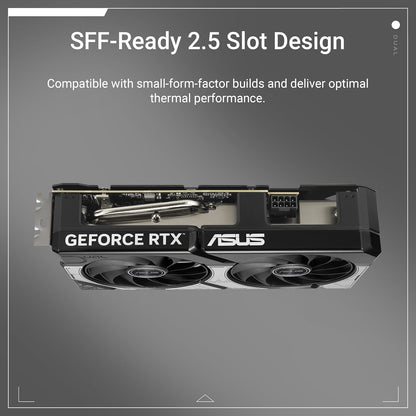 ASUS Dual GeForce RTX™ 5060 Ti 8GB GDDR7 OC Edition (PCIe 5.0, 8GB GDDR7, DLSS 4, HDMI 2.1b, DisplayPort 2.1b, 2.5-Slot Design, Axial-tech Fan Design, 0dB Technology, and More)