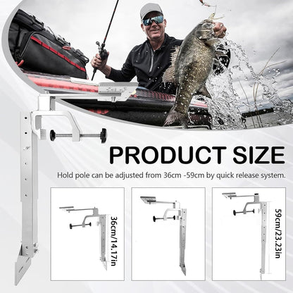 Fish Finder Mounts for Boats - Portable Fish Finder and Depth Finders for Kayaks | Saltwater Fishs Bracket | 360° Rotation Height Adjustment Mount Holder Bracket Boat Kayak Fishing Saltwater Marine |