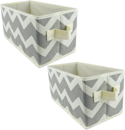 DII Foldable Fabric Storage Containers for Nurseries, Offices, Closets, Home Decor, Cube Organizers & Everyday Storage Needs, (Large - 11 x 11 x 11) Scroll Nautical Blue - Set of 2