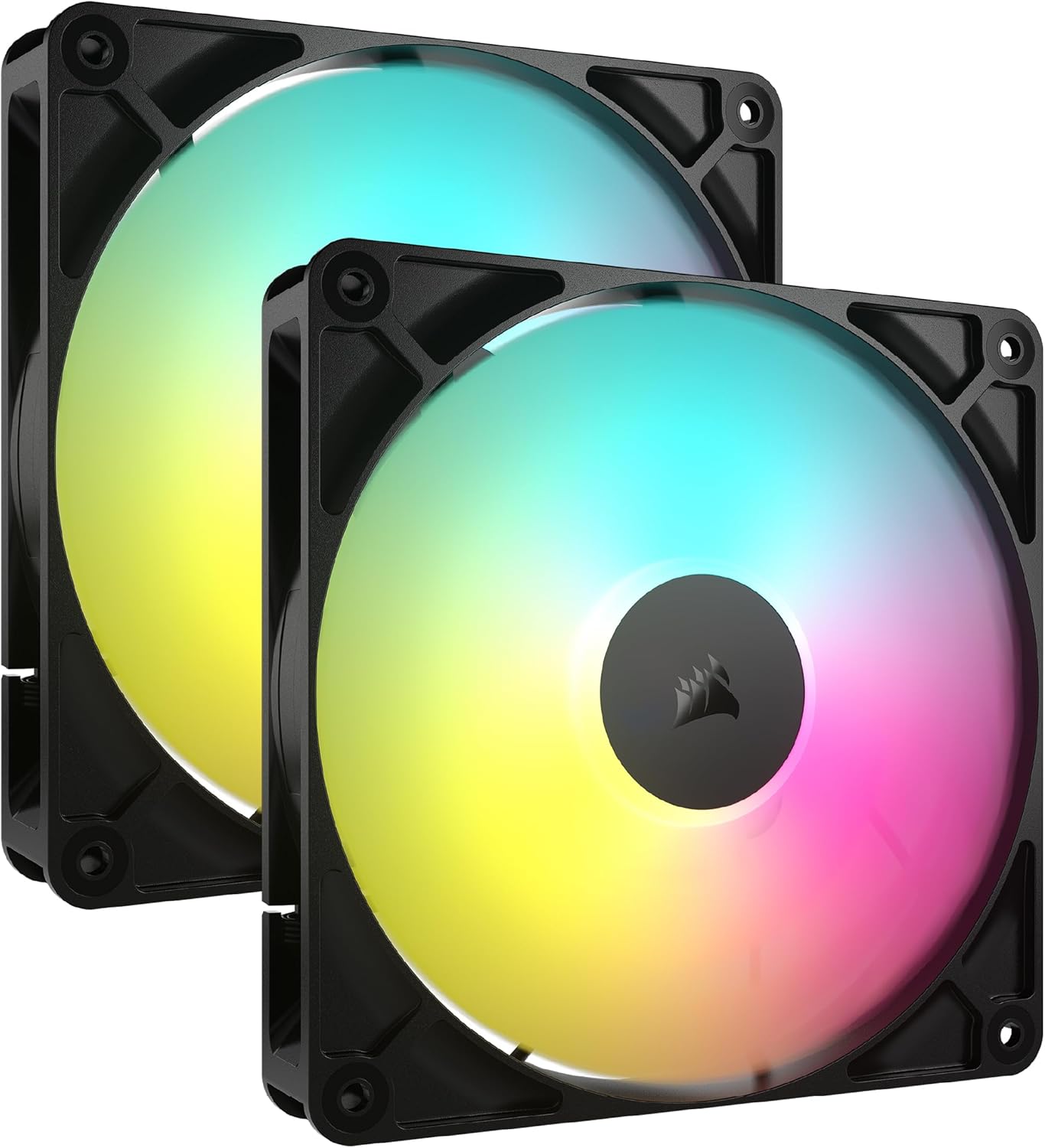 CORSAIR RS120 ARGB 120mm PWM Fan – Daisy-Chain Connection – Low-Noise – Magnetic Dome Bearing – Single Pack – White