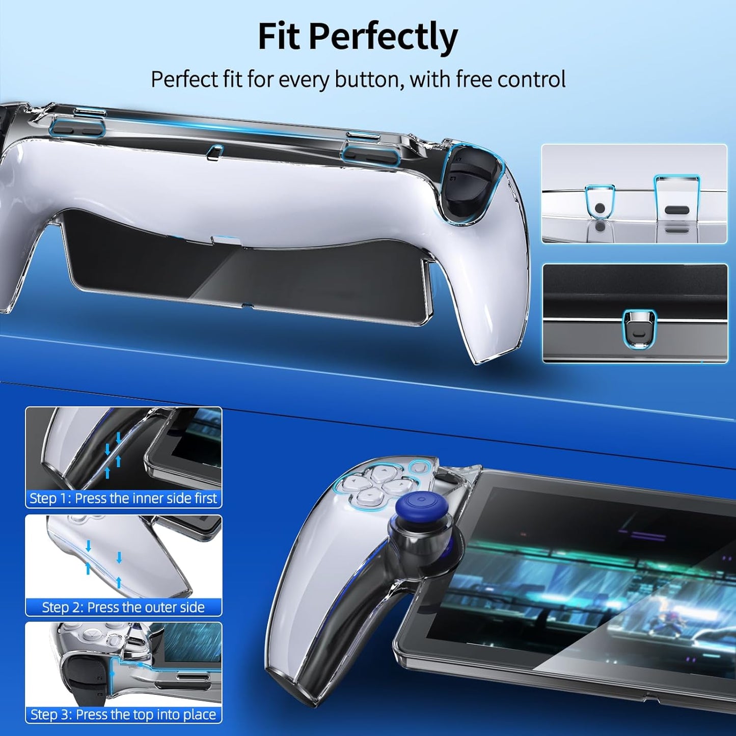 FYOUNG Carrying Case Accessories for PlayStation Portal, Full Protection Bundle with Tempered Glass Screen Protector, Protective Cover, Hard Shell Portable Travel Bag for PS5 Portal Remote Player