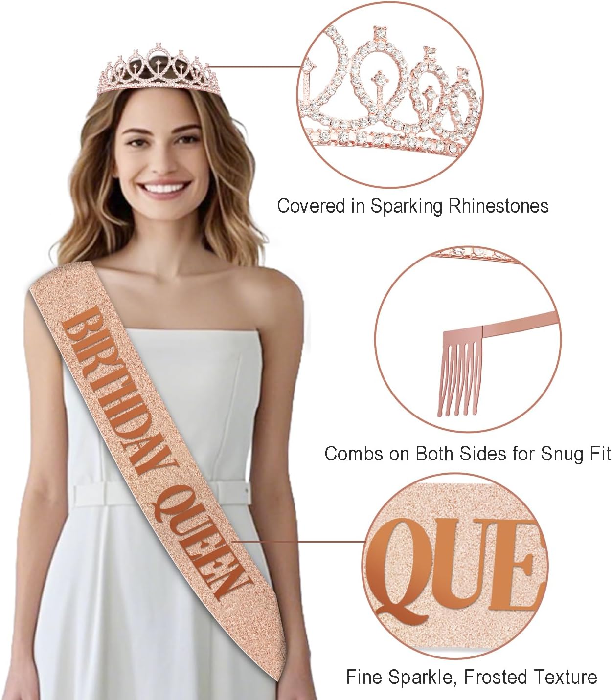 40th Birthday Decorations for Women,32pcs 40th Birthday Party Decorations,Including Backdrop, Crown,Sash,banner, Hanging Swirl,Cake Topper,balloons,Paper Fans,Anniversary Card and paper fans