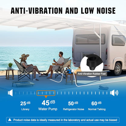DC HOUSE 12V RV Fresh Water Pump 3.0GPM 45 PSI 12Volt DC Water Pressure Diaphragm Pump On Demand for Camper Trailer Off-Grid Cottage Yacht House