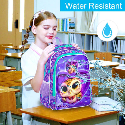 3pcs Backpack for Boys and Girls, 16” Kids Kindergarten Bookbag with Lunch Box, Cute Elementary Backpacks for Boy Girl