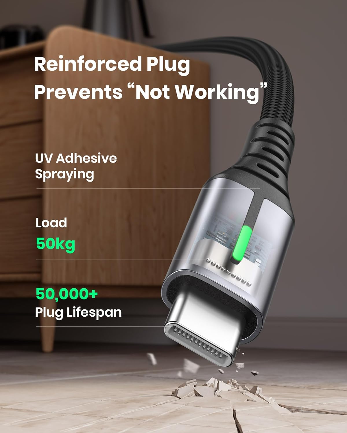 USB C Cable, INIU 3.1A Type C Cable Fast Charging (6.6ft), Zinc Alloy Braided Data USB-C Cable, USB A to USB C Charger Cable for iPhone 16 15 14 Pro Max iPad Samsung S22 S21 Huawei Xiaomi OnePlus