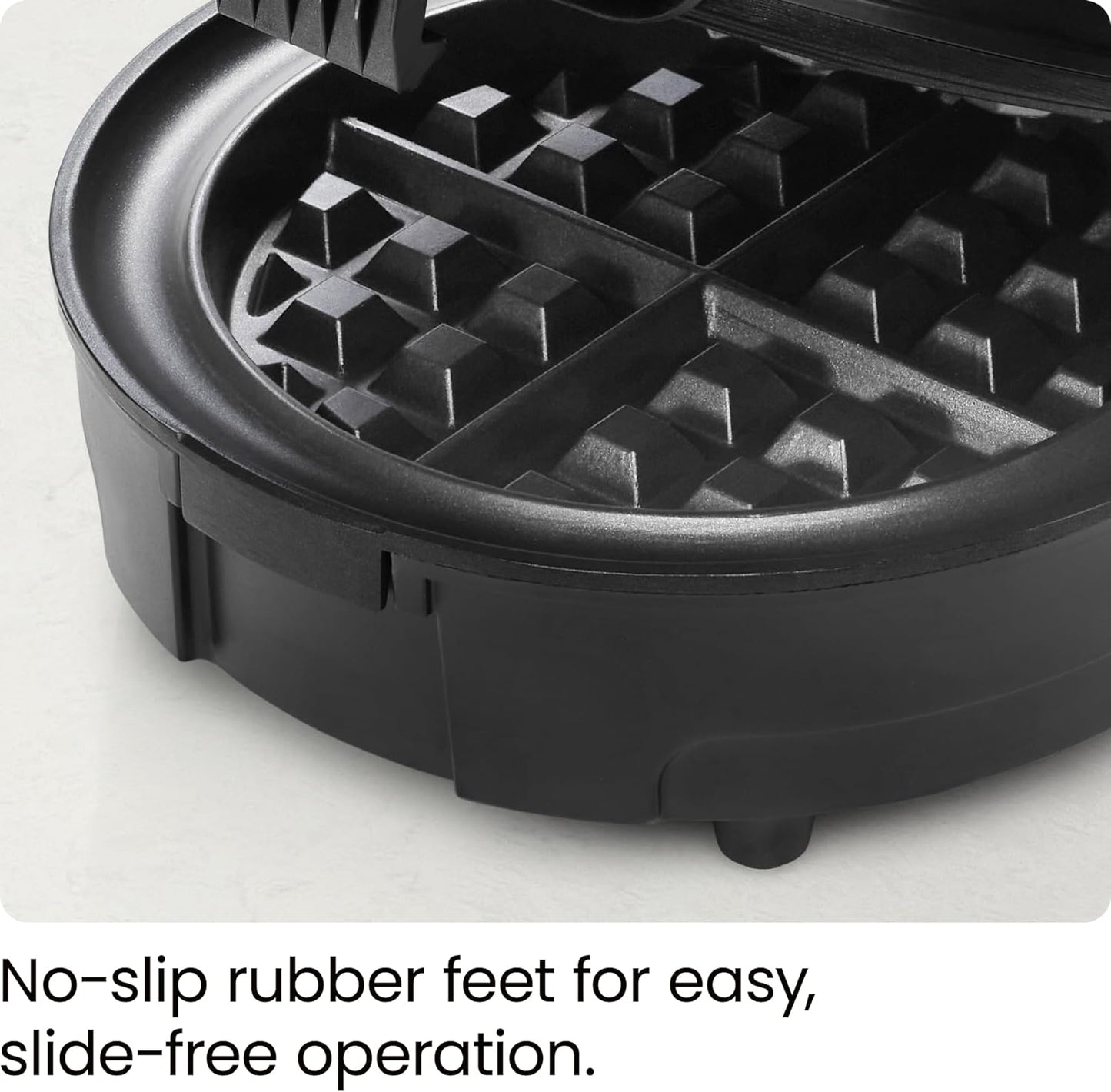 Chefman Anti-Overflow Belgian Waffle Maker w/ Shade Selector, Temperature Control, Mess Free Moat, Round Iron w/ Nonstick Plates & Cool Touch Handle, Measuring Cup Included, Red