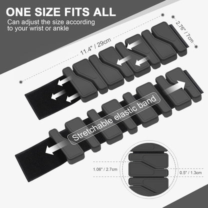 ADLIFE Adjustable Wrist Ankle Weights for Women Men Kids, 2 Lbs Wearable Arm Leg Weights Set of 2(1 Lb Each), Weighted Wristbands Exercise Weights for Walking Running Pilates Yoga Home Gym Workout