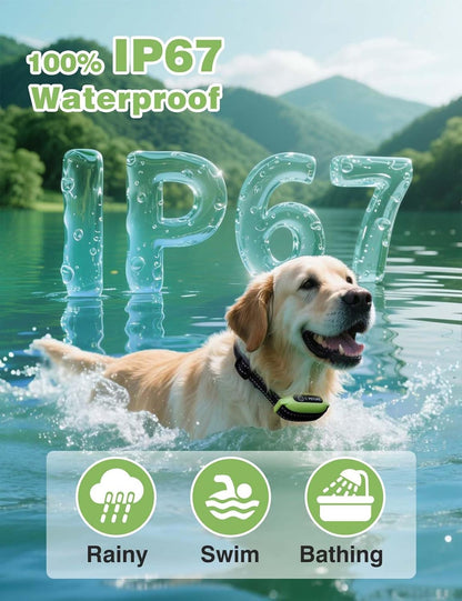 Peture Shock Collar with Remote -Long Range Control Training Collar for Dogs Rechargeable IPX7 Waterproof Dog Training Collar for Large Medium Small Dogs 3 Chanal (Pink)