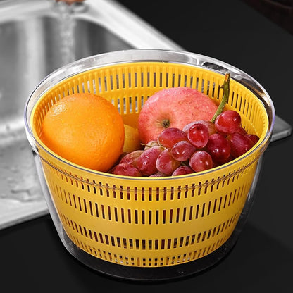 Vegetable Washing Machine Kneading Bowl, Multifunctional Spinner Dryer Vegetable Dryer Salad Mixer Salad Spinner Lettuce Dryer for Home Kitchen (Gray)
