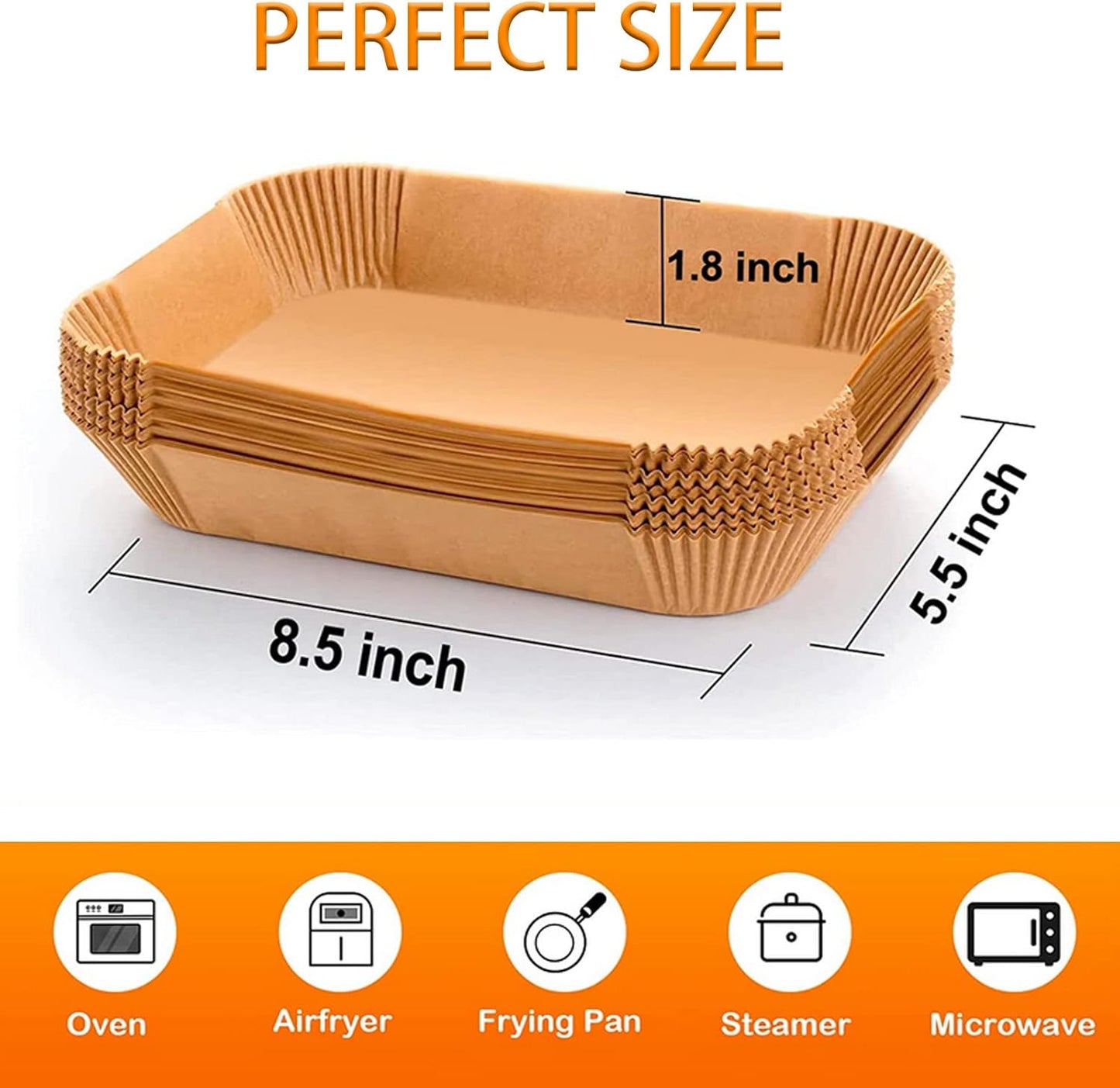 GOFFUGT Air Fryer Disposable Paper Liner,100PCS Round Airfryer Paper Liners,9" Natural Parchment Paper for Air Fryer Oil-Proof Water-Proof,Food Grade Parchment for AirFryer,Steamer,Microwave Etc