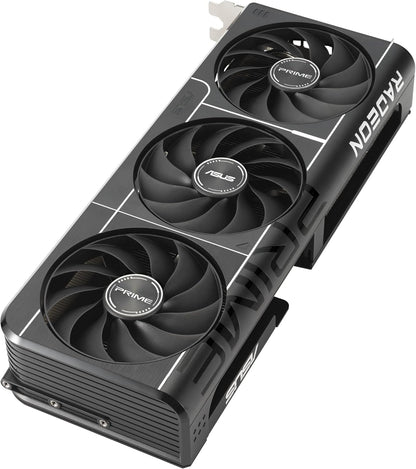 ASUS Prime Radeon™ RX 9060 XT 16GB GDDR6 OC Edition Graphics Card (PCIe 5.0, HDMI/DP 2.1, 2.5-Slot Design, axial-tech Fans, Dual Ball Fan Bearings, Dual BIOS, ASUS GPU Guard)