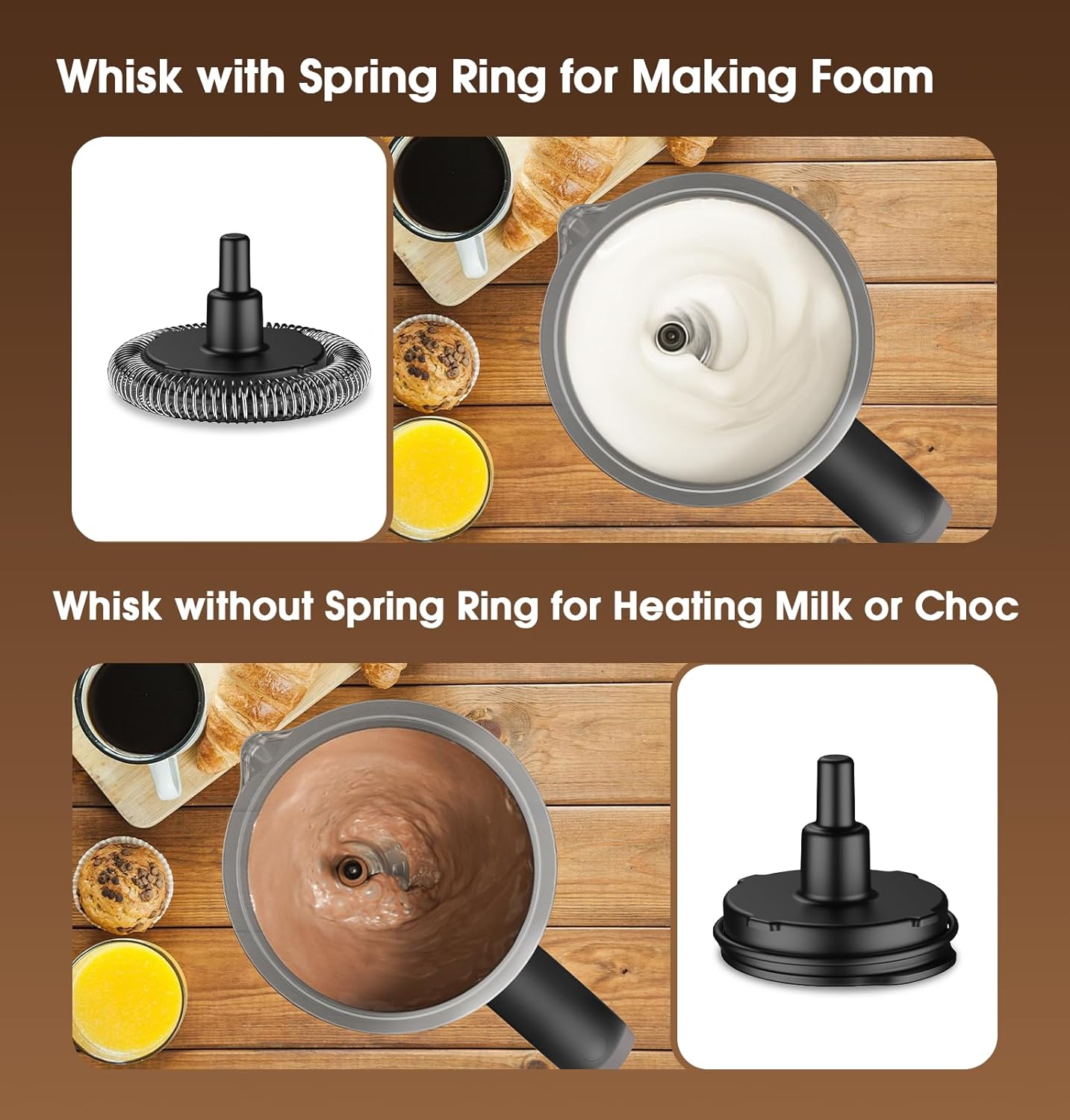 PSIIDAN Milk Frother, All in One Electric Frother