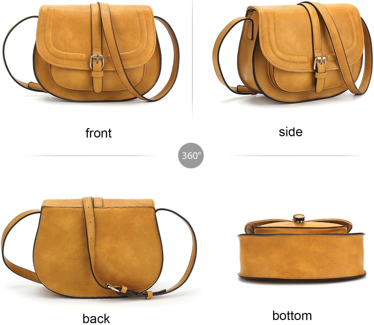 Crossbody Bags for Women Small Over the Shoulder Saddle Purses and Boho Cross body Handbags,Vegan Leather
