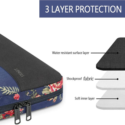 Ytonet Laptop Sleeve, 15.6 inch TSA Laptop Bag Laptop Case Water Resistant Computer Carrying Bag Compatible for Lenovo, HP, Dell, Asus Notebook, Gifts for Men Women, Grey